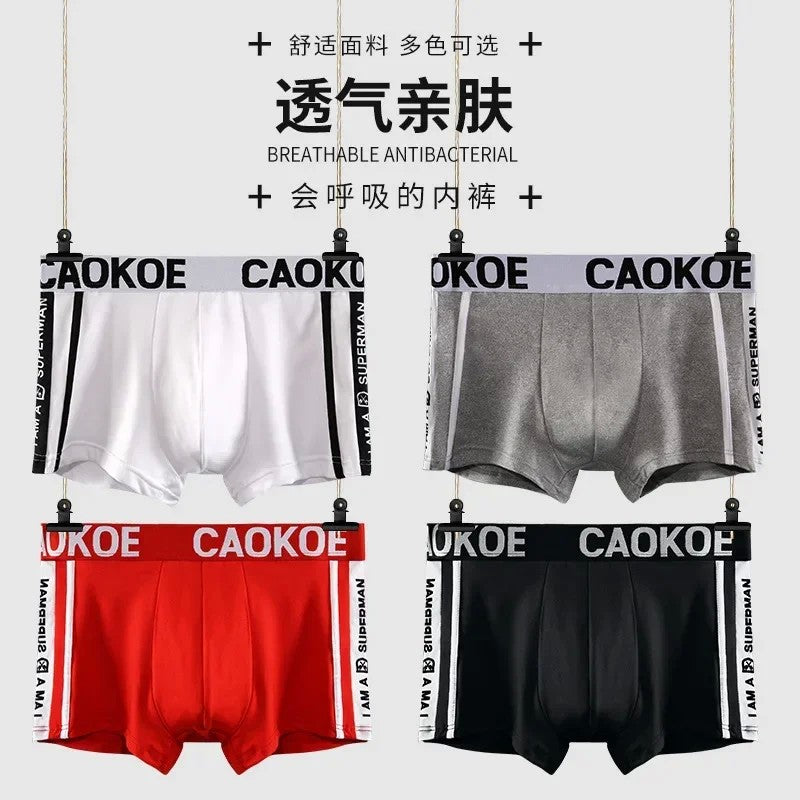 Men's Underwear Men's Boxer Briefs Comfortable Breathable Sexy Men's Shorts Solid Color Boxer Briefs Men Panties Shorts Cotton