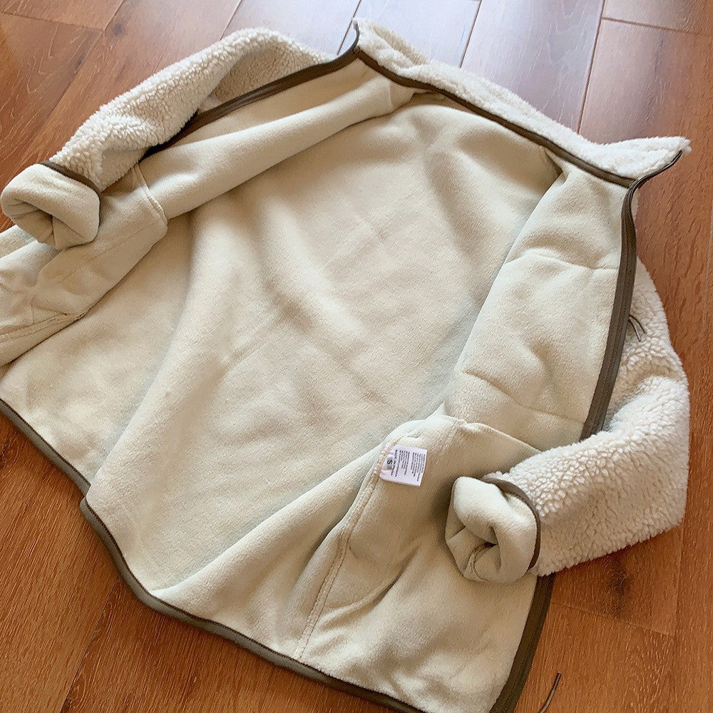 Motorcycle Outdoor Fleece Jacket For Men/Women Double Sided Fleece Thickened Plush Rider Cycling Suit Lamb Wool Windproof Jacket