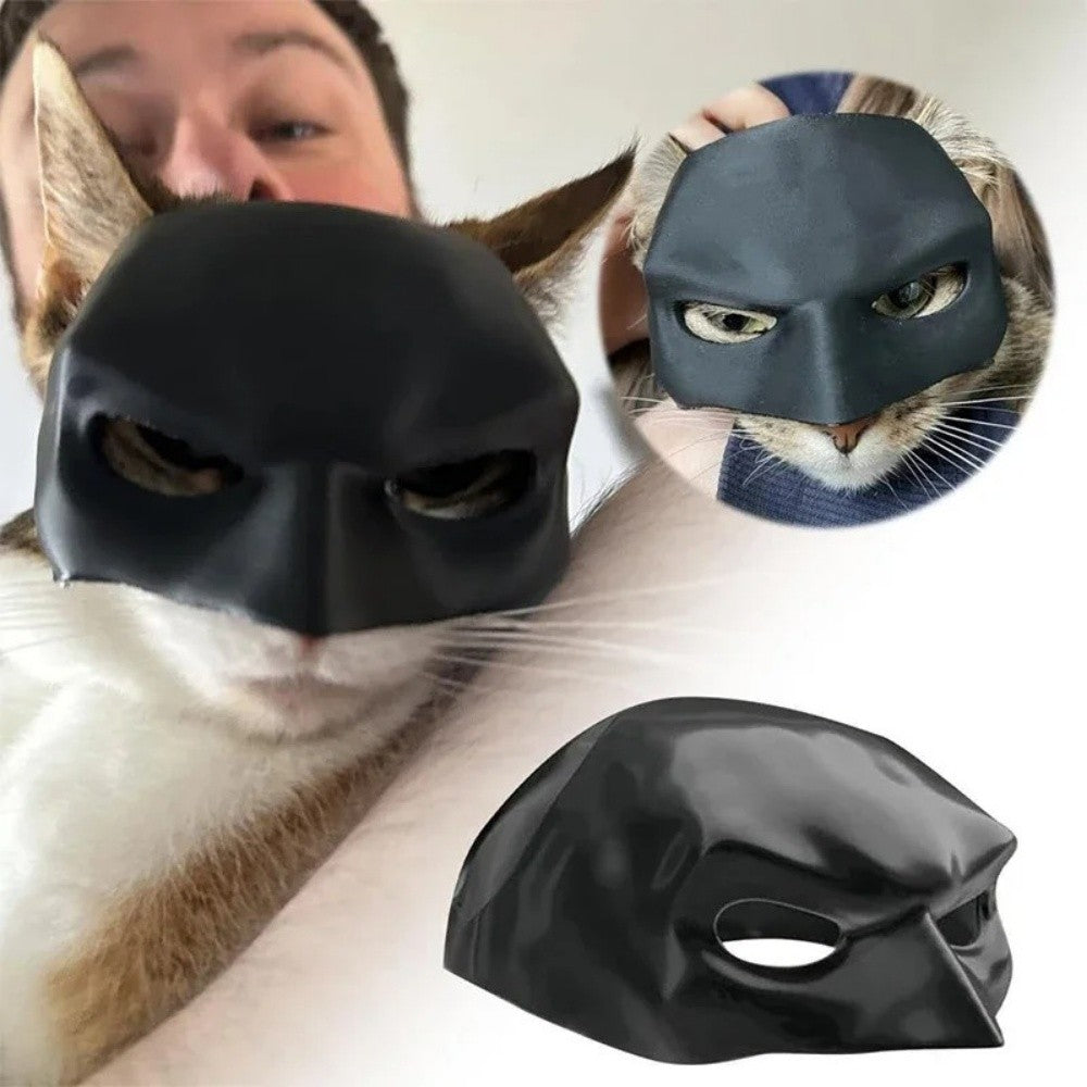 Máscara de Gato Morcego Preta de Halloween Máscara de Morcego Fosca Fofa Brinquedos Pet Legais para Gato Máscaras de Cosplay Engraçadas para Pet Acessórios para Fotos de Pet