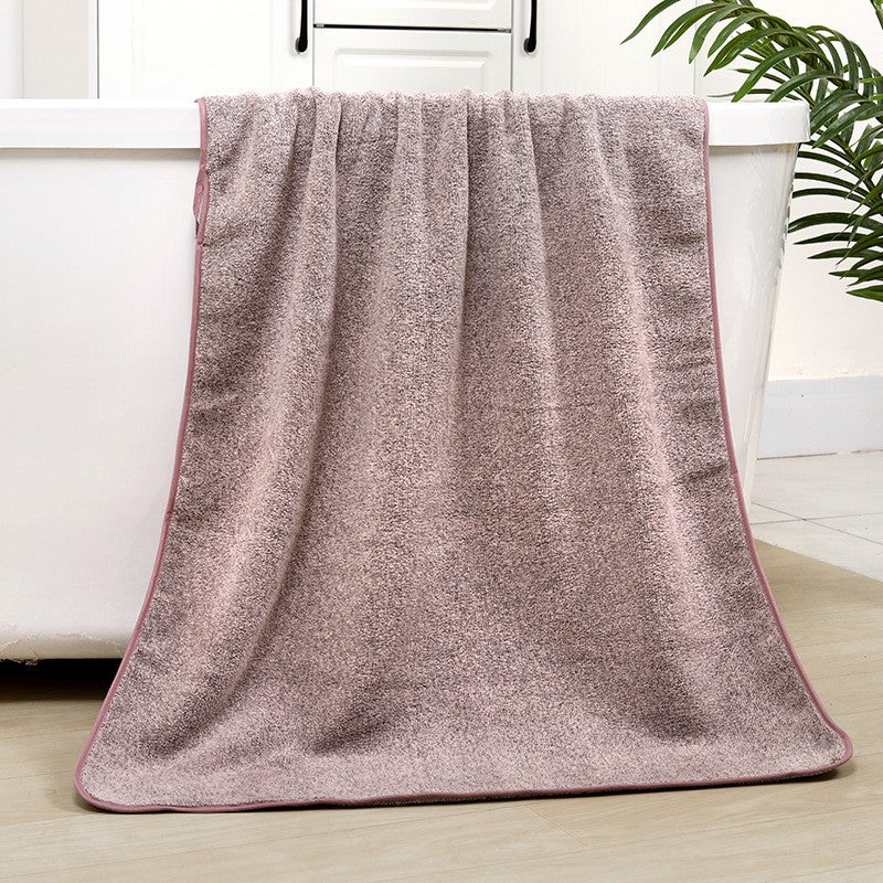 Bamboo charcoal fiber bath towel, dry hair cap, coral velvet, thickened shower gift, antibacterial towel, quick drying for men a