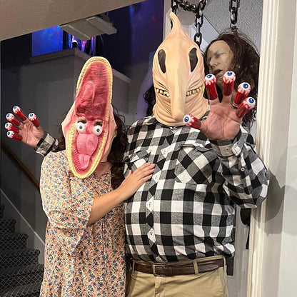 Adam and Barbara Mask Cosplay Monster Full Head Funny Couple Latex Helmet Halloween Carnival Dress Up Party Costume Props