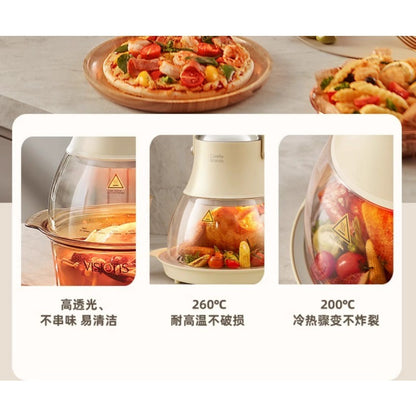 Air Fryer New Household Glass Visualization Multifunctional Large Capacity Electric Fryer Far Infrared Penetrating Heat