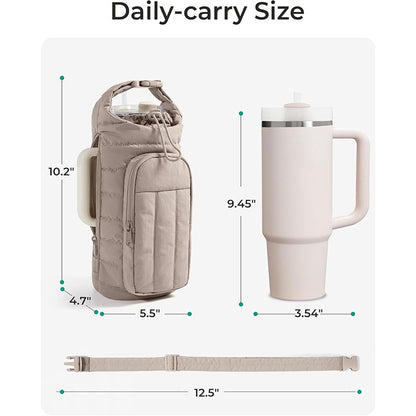 Outdoor Sports Down Kettle Bag Portable Large Capacity Crossbody Water Cup Bag Travel Thermos Cup Cover