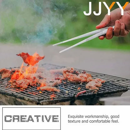 JJYY 304 Stainless Steel Food Tongs Long Handle Non-Slip Barbecue Tongs Steak Tongs Kitchen Cooking Tools kitchen accessories