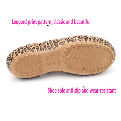 Ladies Leopard Platinar Sandals Beach Shoes EVA Soft Bottom Garden Shoes