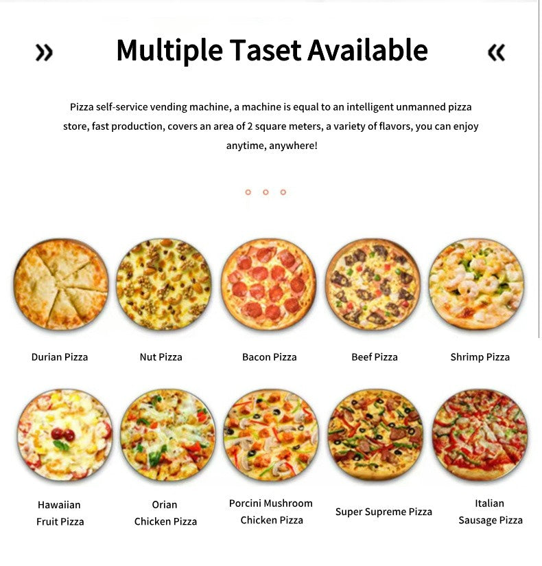 Outdoor Fully Automatic Factory Smart Touch Screen Pizza Vending Machine Wholesalers