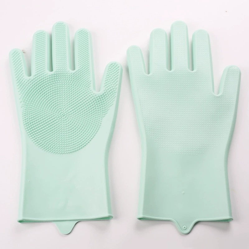 Pet Grooming Bathing Gloves Dog Cat Bathing Shampoo Scrubber Magic Massaging Cleaning Cleanner Sponge Silicon Hair Removal Glove
