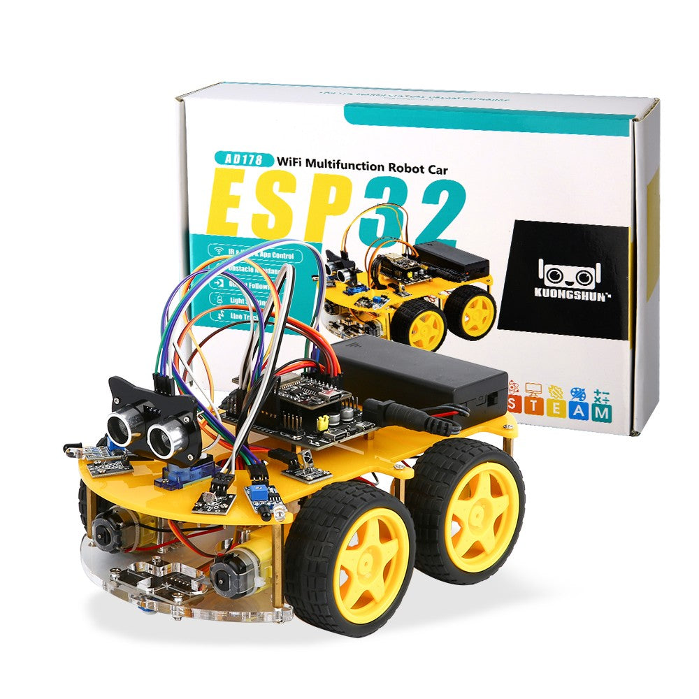 ESP32 Smart Robot Car Kit Carro de Controle Remoto para Projeto de Programação Arduino Kit de Codificação Científica de Educação STEM