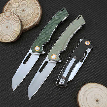 Faca de Bolso Dobrável GT955 Lâmina D2 Cabo Micarta Facas Multiuso para Camping Faca Tática Profissional de Caça ao Ar Livre EDC