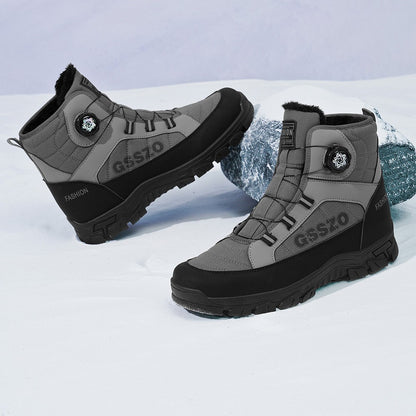 Winter New Swivel Buckle Fleece Waterproof Snow Boots Outdoor Non-slip and Wear-resistant