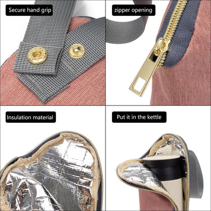 Baby Feeding Milk Bottle Warmer Insulation Bag Thermal Bag Baby Stroller Hanging Pouch Aluminum Mold Baby Bottle Holder Bag