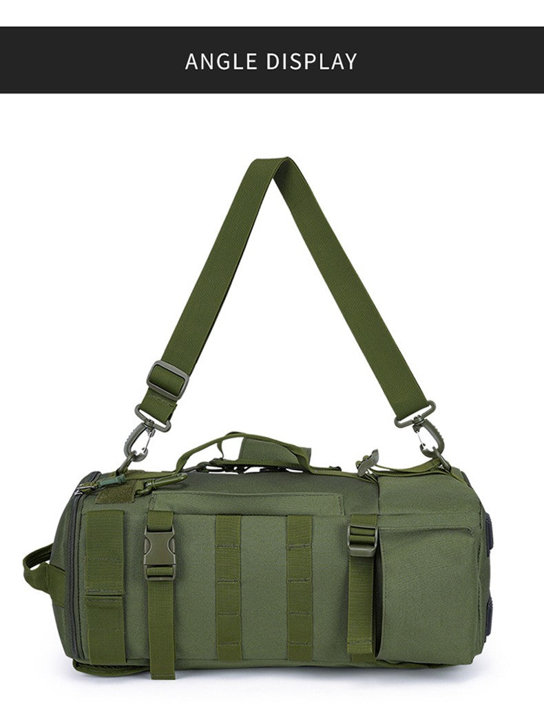 Mochila Tática de Pesca com Porta-Varas, Bolsa para Apetrechos de Pesca, Armazenamento de Equipamentos de Pesca, Sistema Molle, para Acampamento, Caminhada, Bolsa Multifuncional para Exteriores