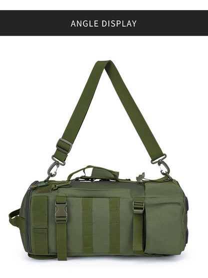 Mochila Tática de Pesca com Porta-Varas, Bolsa para Apetrechos de Pesca, Armazenamento de Equipamentos de Pesca, Sistema Molle, para Acampamento, Caminhada, Bolsa Multifuncional para Exteriores