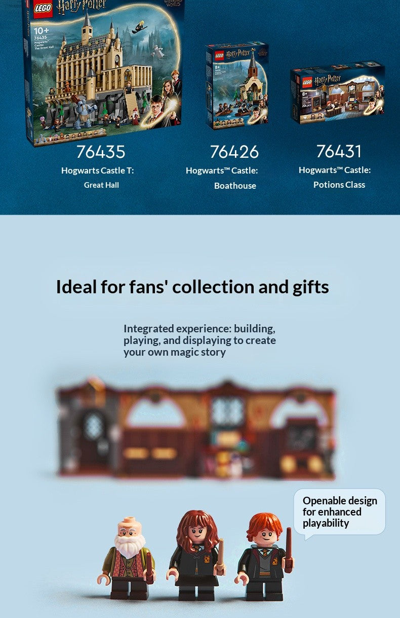 Blocos de montar Lego Castelo de Hogwarts 76445 Fênix de Dumbledore 76448 brinquedos infantis de montar presentes de Natal