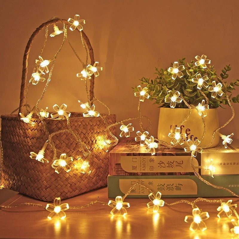 10/20M Cherry Blossom Garland Fairy Lights Indoor Christmas Decoration String Lights 200LED for Wedding Pink Party Decorations