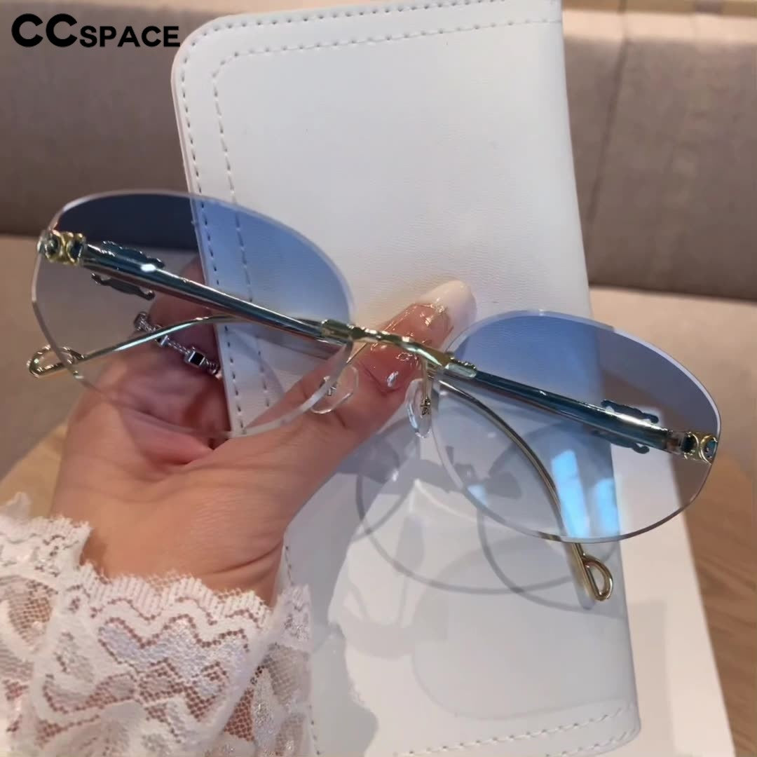 Fashion Rimless Sunglasses Women Trendy Gradient Lens Frameless Square Sun Glasses Female Retro Punk Shades UV400 Eyewear 308336