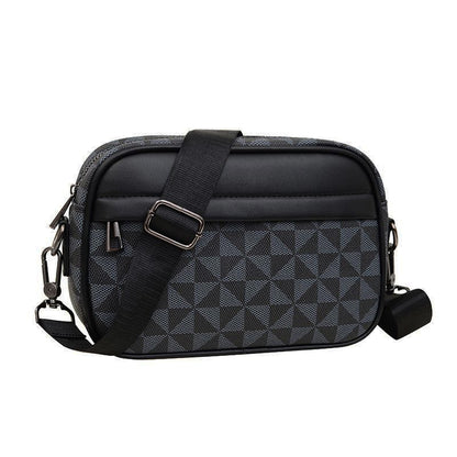 Casual Lightweight Business Shoulder Bags for Men PU Leather Messenger Bag Comfortable Wide Strap Crossbody Bags Designer Male