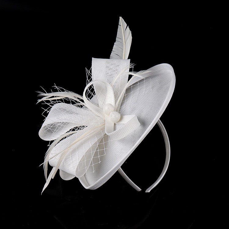 Fascinators de Luxo Kentucky Derby Chapéu de Igreja Design de Pérolas em Tela Laço Máscara Acessórios de Cabelo para Mulheres Senhoras
