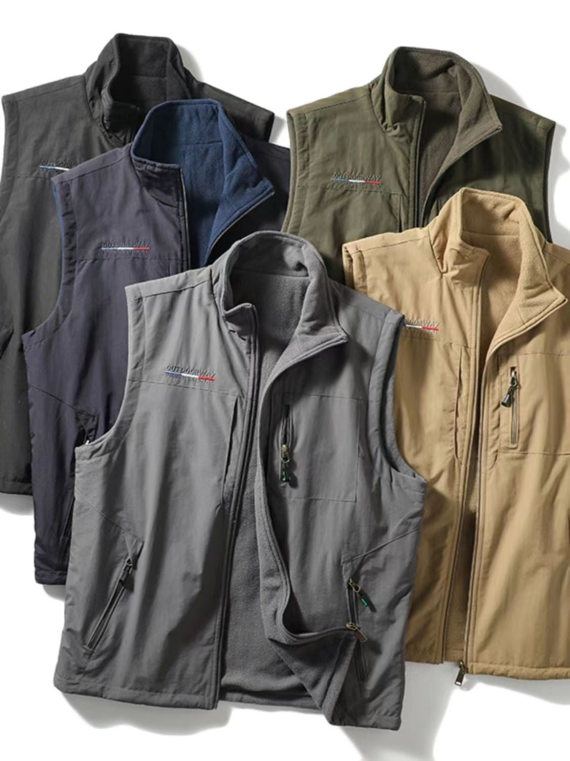 Colete Masculino Esportivo e Moderno, de Couro, para Lazer ao Ar Livre, de Alta Qualidade, Pesca, Corta-Vento, Quente, Confortável e Versátil, Respirável