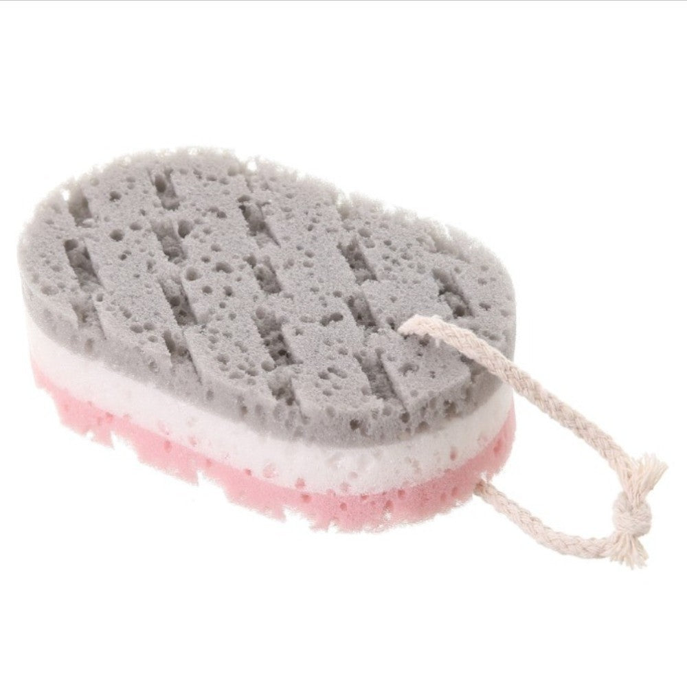 Esponja de Banho de 3 Camadas Toalha Esfregão Corporal Massageador Escova de Limpeza Profunda Esfoliante Acessórios de Skincare para Chuveiro