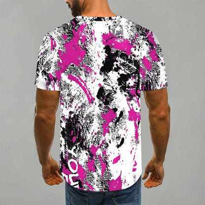 Men Print T Shirt Short Sleeve Crew Neck Casual Summer Fashion Tees Tops For Daily Outdoor Wear
