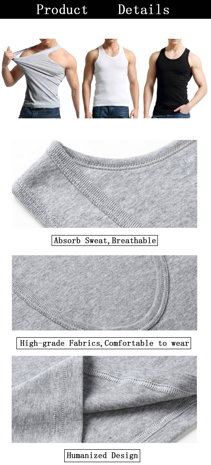 Tank Tops Men Fitness Cool Summer 100% Cotton Vest Male Sleeveless Tops Gym Slim Casual Undershirt Mens Gift 9 Colors 1PCS