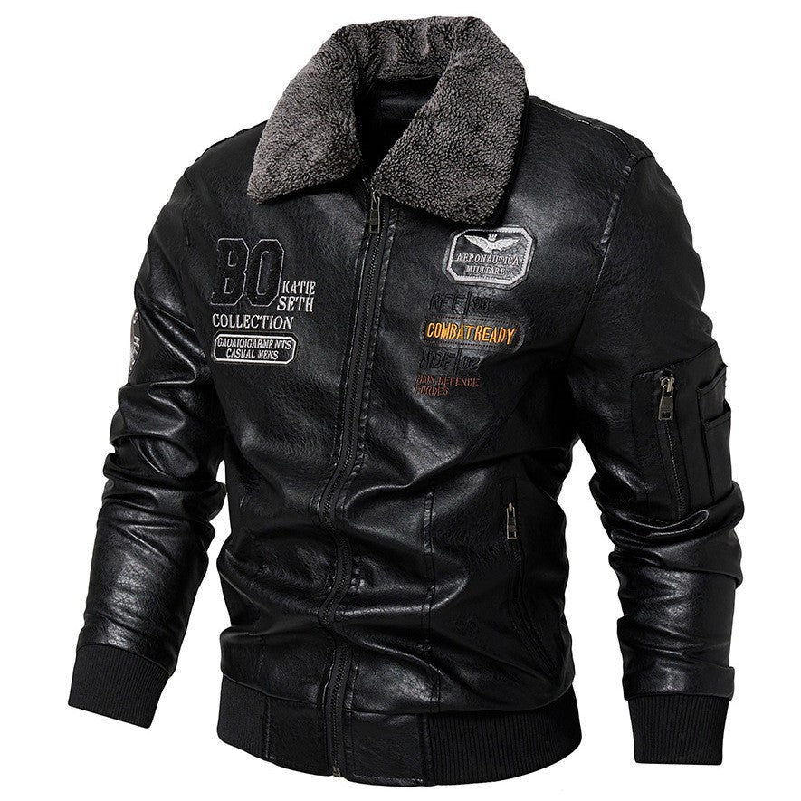 Business new Slim Genuine Leather Bomber Jacket Men Slim Leather Flight Jacket Black Pilot Coat High Quality Male Warm Jackets