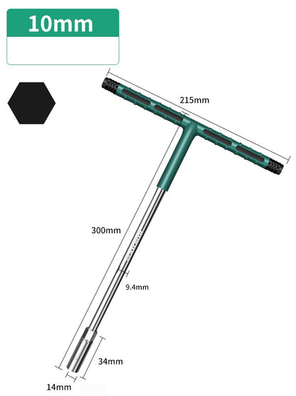 Chave de Torque de Soquete T de 6 a 19 mm Cabo de Borracha Chave Hexagonal Conjunto de Soquetes de Reparo para Mecânica Ferramenta de Oficina Mecânica Automotiva Ferramentas Manuais