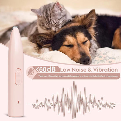 Máquina de tosar elétrica para animais de estimação, recarregável, de longa duração, baixo ruído, universal para cães e gatos, ferramenta de reparo de pelos de patas