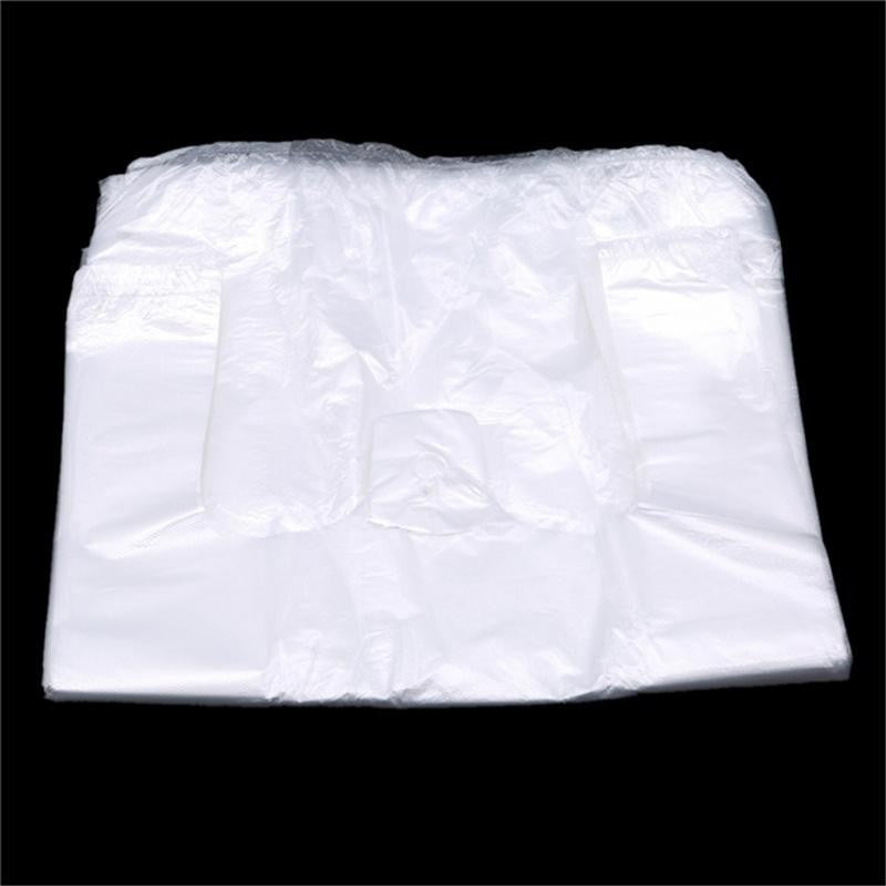 100pcs Transparent Bags Shopping Bag Plastic Supermarket Bags