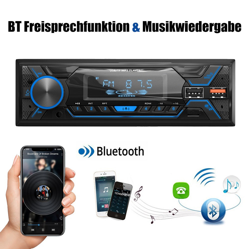 ESSGOO 1 Din Car MP3 Player Radio Autoradio Bluetooth FM TF AUX Color Multimedia Audio Stereo for Vehicle
