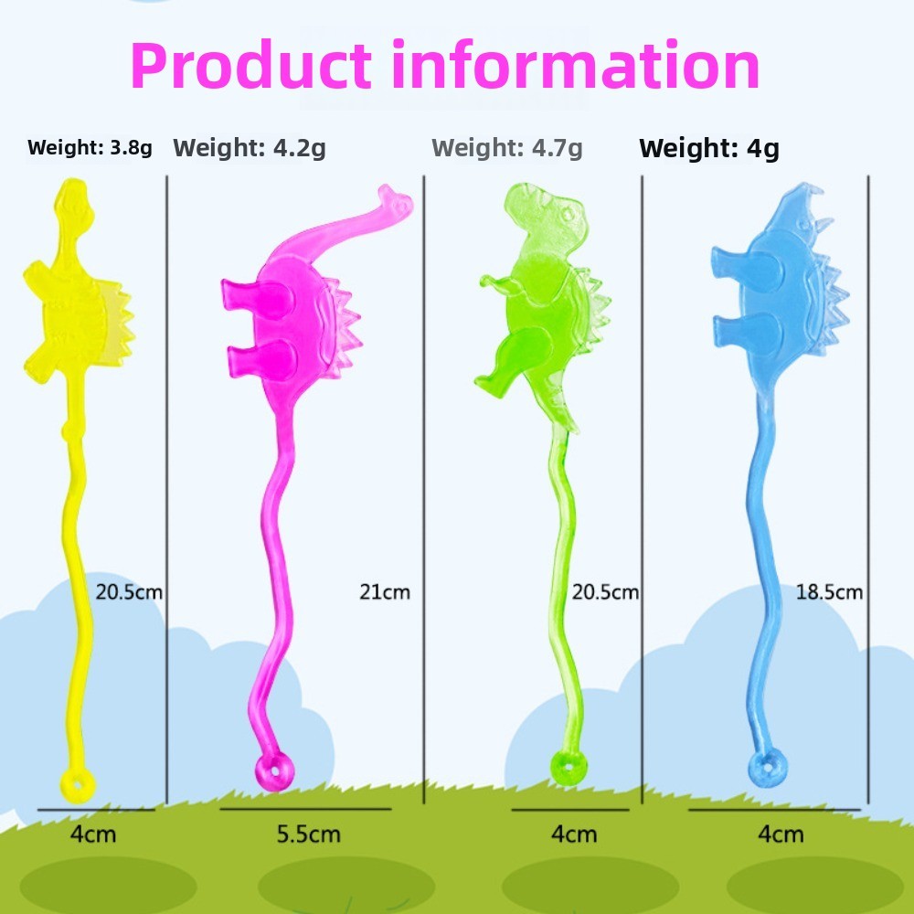 10-100 Pcs TPR Elastic Sticky Dinosaur Game Children Birthday Party Gift Kindergarten School Celebration Gift Bag Carnival Gifts