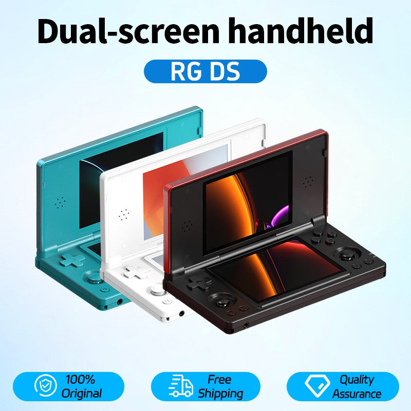 Anbernic RG DS Handheld Game Console 4" IPS Dual Screen Android 4000mAh Flip Video Games Player Supports RixelHK Wifi Streaming
