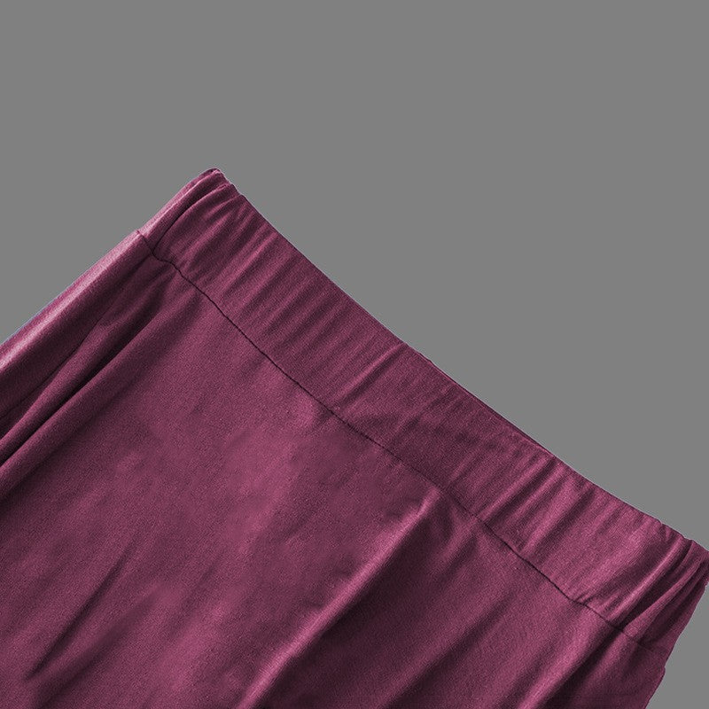 Plus Size High-waisted Skirt Loose-fit Wide-leg Umbrella Skirt Pleats Women's Fashion Clothing Long 80cm