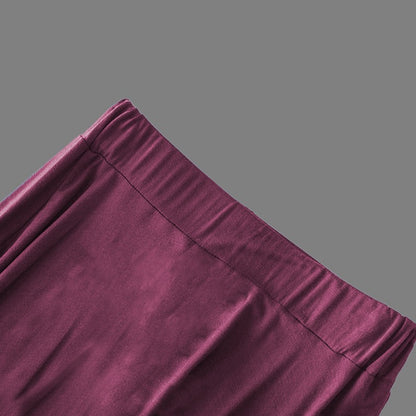 Plus Size High-waisted Skirt Loose-fit Wide-leg Umbrella Skirt Pleats Women's Fashion Clothing Long 80cm