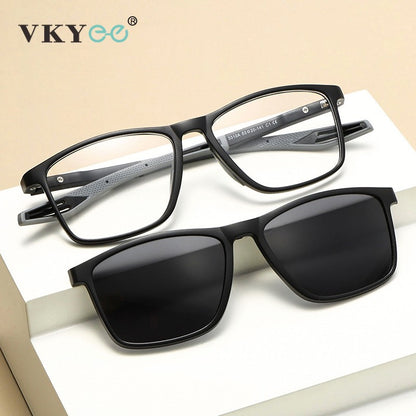 VICKY New Magnetic Clip-On Polarized Sunglasses Men Driving Night Vision Anti Blue Light Reading Glasses Women Prescription 3310