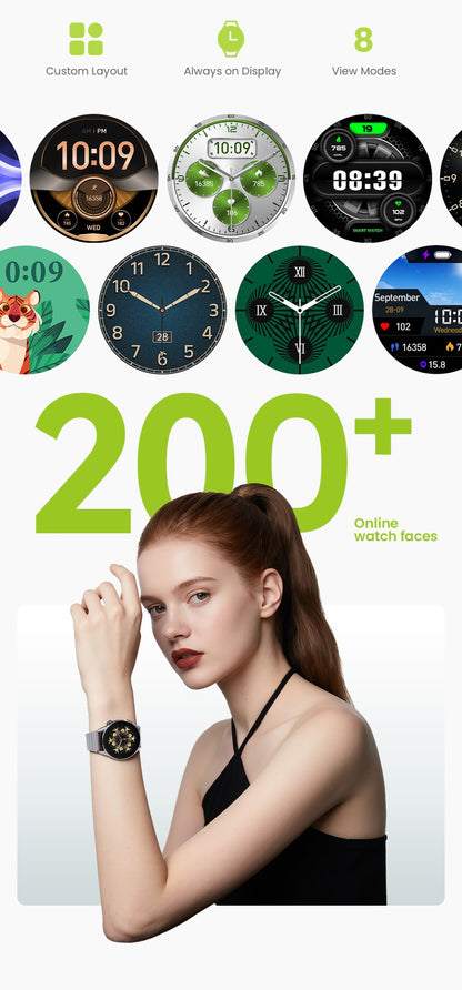 Smartwatch HAYLOU Watch 4S GPS, tela AMOLED HD de 1.43", posicionamento GPS de 5 satélites, mais de 120 modos de treino, relógio inteligente de esporte e fitness