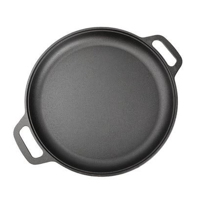 Frigideira de Ferro Fundido Multiuso 2025, Frigideira Antiaderente para Fogão e Culinária ao Ar Livre, Grelha Redonda Leve para Cozinha Doméstica