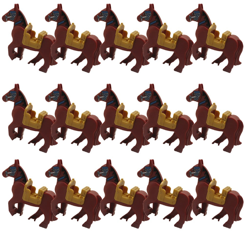 Blocos de Montar Zoológico Medieval Acessórios de Personagens Montarias Animais Cervos Elefantes Camelos Lobos Cavalos de Guerra Tijolos Brinquedos Presentes K080