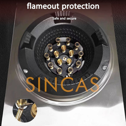 Fogão a Gás Liquefeito Comercial Fierce Fire Stove, Fogão de Bancada de Queimador Único para Restaurante com Economia de Energia e Proteção Contra Interrupção da Chama