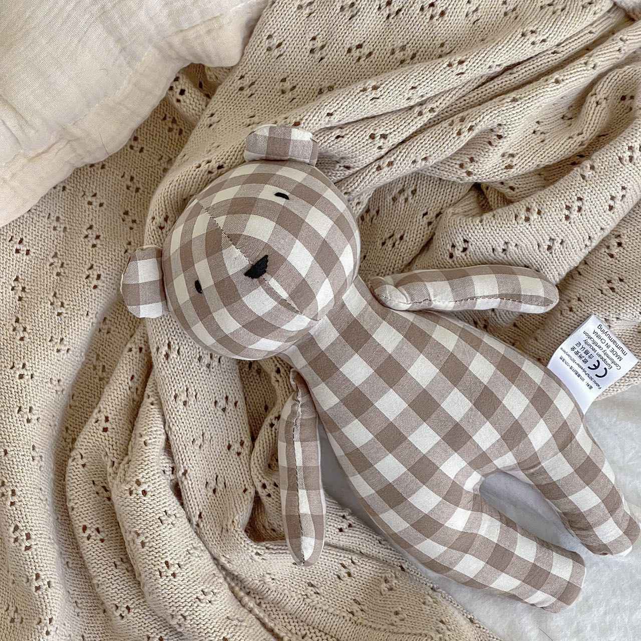 2024 New Little Bear Cloth Art Doll Cute and Creative Cloth Doll Doll Doll Adorable Baby Comfort Toy