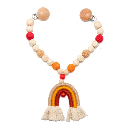 Baby Crochet Stroller Toys Wooden Hanging Ocean Stroller Teething Rattle Bell Animal Mobiles Gym Stroller Pendants Gifts Toys