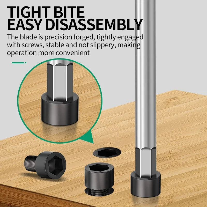 Chave de fenda Torx T/L 2.5/3/4/5/6/8/10mm Chave Allen Tipo T Cromada Chave Inglesa em Forma de T Ferramenta Manual Chave de Boca Tipo T Estendida