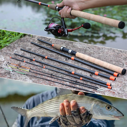 Varas de pesca Sougayilang Feeder ultraleves de fibra de carbono para pesca de carpa com tração máxima de 15 kg com potência L M H para pesca de robalos, carpas e trutas