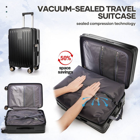 New Valigie, Suitcase Plane Cabin Luggage Vacuum Compression roller Luggage, Vacuum Storage For Clothes?Large Size Suitcase