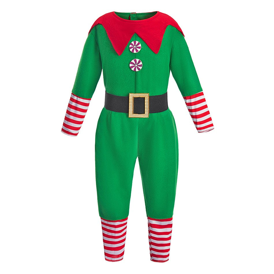 Kids Adult Christmas Clothing Set Kids Tops Pants Hat Belt Children Xmas Clothes Baby Boy Girl Birthday Outfit Elves Costume