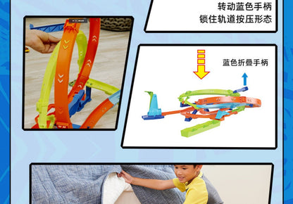 Em estoque Pista de corrida Hot Wheel Trick Loop Conjunto de pistas Brinquedo infantil Brinquedo para meninos Pista Htk17 Presentes de aniversário e feriado para crianças