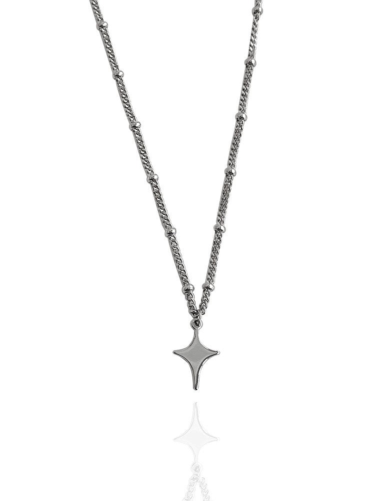 Colar Gargantilha Simples da Moda com Pingente de Estrela Vazada Acessórios de Joias para o Pescoço Colar de Corrente para Festa da Moda Masculina Feminina