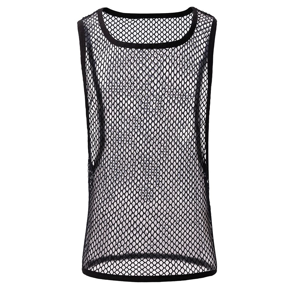 BRAVE PERSON Fashion Men Clothing Bodybuilding Gym Tank Tops Sleeveless Mesh Undershirt Fitness Workout Vest