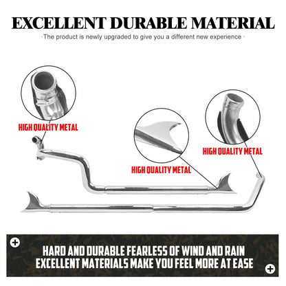 Motorcycle Exhaust Pipe Dual Exhaust System Kit For Harley Softail Fatboy FLSTF Deluxe 2007-2017 Breakout FXSB 13-16 Accessories
